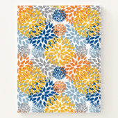 夏のフローラ抽象芸術明るい色のパターン ノートブック (裏面)