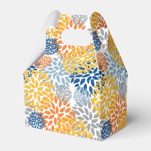 夏のフローラ抽象芸術明るい色のパターン フェイバーボックス (裏面サイド)