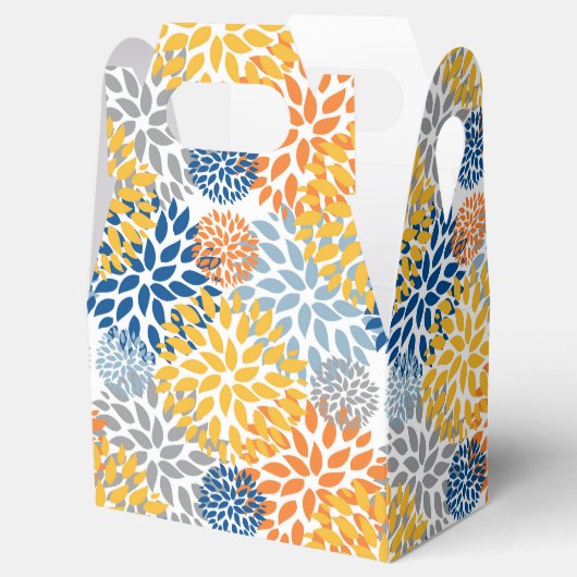 夏のフローラ抽象芸術明るい色のパターン フェイバーボックス (オープン)