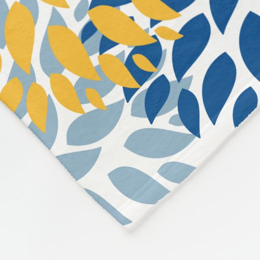 夏のフローラ抽象芸術明るい色のパターン フリースブランケット (角)