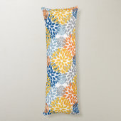 夏のフローラ抽象芸術明るい色のパターン ボディピロー (裏面 (縦))