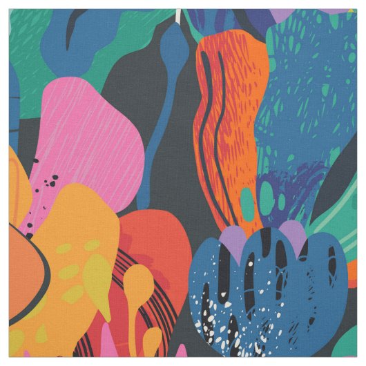 夏のフローラ抽象芸術 ファブリック (見本)