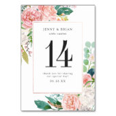 夏のフローラ結婚のテーブル番号 テーブルナンバー (裏面)