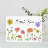 夏のフローラ背景 サンキューカード (スタンド正面)