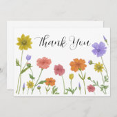 夏のフローラ背景 サンキューカード (正面/裏面)