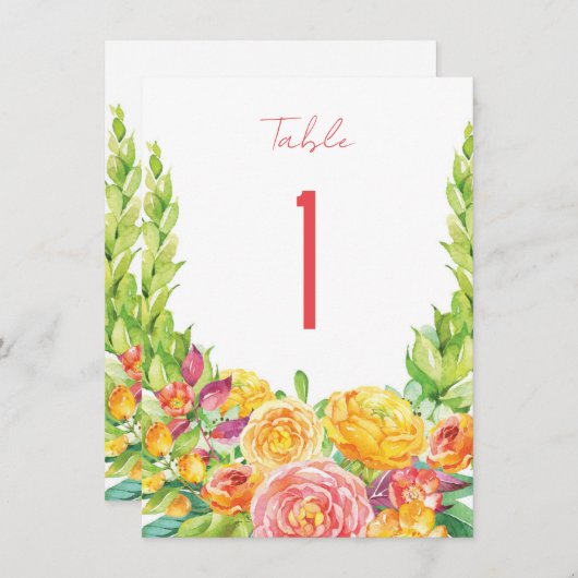 夏のフローラ表の番号 (正面/裏面)