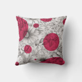 夏のフローラ装飾ピンクレトロ牡丹 クッション (裏面)