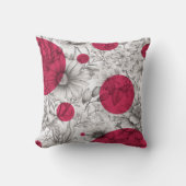 夏のフローラ装飾ピンクレトロ牡丹 クッション (正面)
