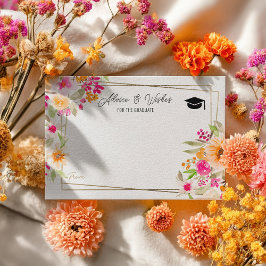 夏のフローラ金ゴールドの卒業アドバイスの願い エンクロージャーカード