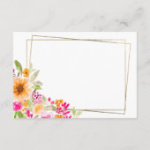 夏のフローラ金ゴールドの卒業アドバイスの願い エンクロージャーカード (裏面)