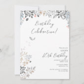 夏のフローラ飾り誕生日パーティー 招待状 (正面)