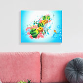 夏のフローラ キャンバスプリント (インサイチュ (リビング))