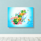 夏のフローラ キャンバスプリント (インサイチュ (ウッドフロア))