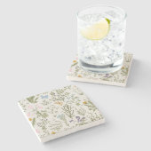 夏のフローラ ストーンコースター (横)