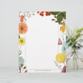 夏のフローラ パーソナライズされた レターヘッド (スタンド正面)