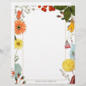 夏のフローラ パーソナライズされた レターヘッド (正面/裏面)