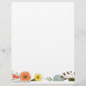 夏のフローラ パーソナライズされた レターヘッド (裏面)