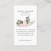 夏のフローラ|青銅とコーラルピンク 名刺 (裏面)