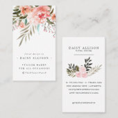 夏のフローラ|青銅とコーラルピンク 名刺 (正面/裏面)