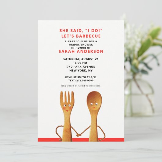 夏のブライダルシャワーの招待状 招待状 (スタンド正面)