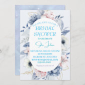 夏のブライダルシャワー招待状テンプレート 招待状 (正面/裏面)