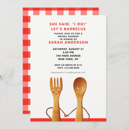 夏のブライダルシャワー招待状 招待状 (正面/裏面)