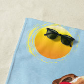 夏のブルドッグ ビーチタオル (インサイチュ)