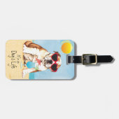 夏のブルドッグ ラゲッジタグ (正面横)