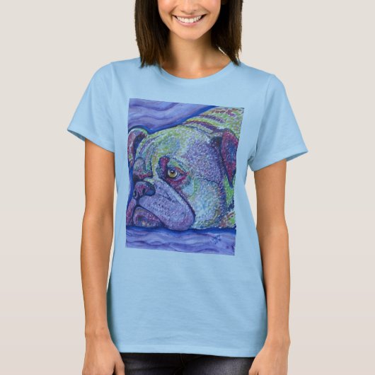 夏のブルドッグ Tシャツ (正面)