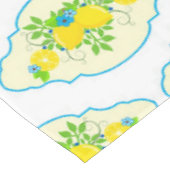 夏のブルーとイエローのレモン 花柄 テーブルクロス (アングル)