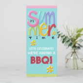 夏のブルー BBQ ご招待 招待状 (スタンド正面)