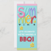 夏のブルー BBQ ご招待 招待状 (正面)