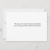 夏のブーケフラット日付カードを保存 セーブザデート (裏面)