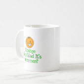 夏のプリンがオレンジ コーヒーマグカップ (正面左)