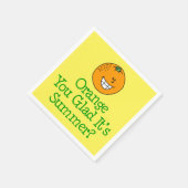 夏のプリンがオレンジ スタンダードカクテルナプキン (角)