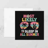 夏のプレゼントの中で最も眠りそうな先生 招待状 (正面/裏面)