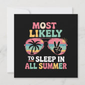 夏のプレゼントの中で最も眠りそうな先生 招待状 (正面)