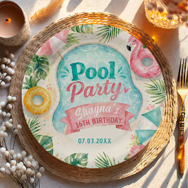 夏のプールサイドパーティー 誕生日 ペーパープレート