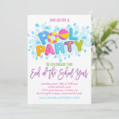 夏のプールパーティー、学校年度末パーティー 招待状 (スタンド正面)