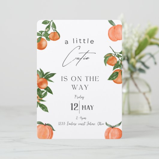 夏のベビーシャワー招待状 招待状 (スタンド正面)