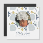 夏のベビービーチ縁どテーマ写真誕生 (正面/裏面)