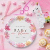 夏のベビー鮮やか開花フローラ野草 ペーパープレート (パーティー)