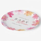 夏のベビー鮮やか開花フローラ野草 ペーパープレート (アングル)