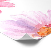 夏のベビー鮮やか開花フローラ野草 ポスター (角)