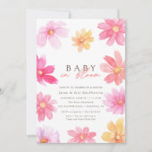 夏のベビー鮮やか開花フローラ野草 招待状 (正面)