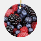 夏のベリーのクリスマスオーナメント セラミックオーナメント (正面)