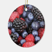 夏のベリーのクリスマスオーナメント セラミックオーナメント (左)