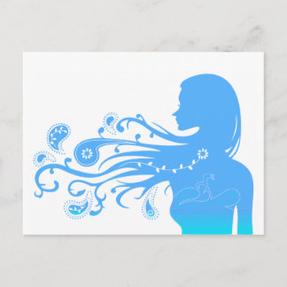 夏のペイズリー ポストカード