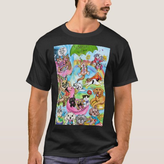 夏のペットたち Tシャツ (正面)