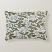 夏のペリウィンクル花のアールヌーボー植物学 アクセントクッション (正面)